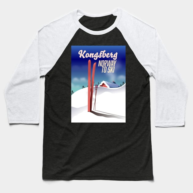 Kongsberg norway to ski Baseball T-Shirt by nickemporium1